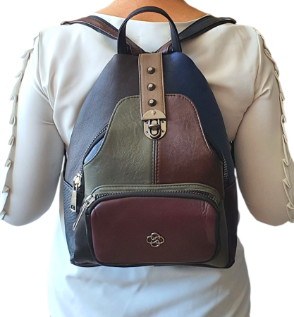 Rucsac Dama Piele Naturala Multicolor Hema G04475 [6]