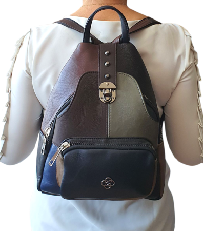 Rucsac Dama Piele Naturala Multicolor Hema G04476 [6]