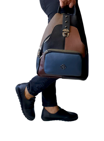 Rucsac Dama Piele Naturala Multicolor Hema G04489 [5]