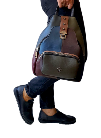 Rucsac Dama Piele Naturala Multicolor Hema G04490 [5]