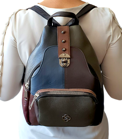 Rucsac Dama Piele Naturala Multicolor Hema G04490 [6]