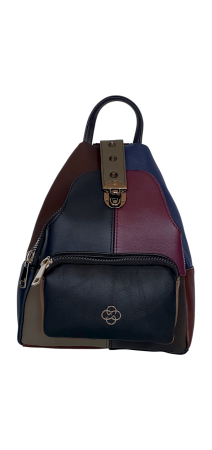 Rucsacuri Dama - Rucsac Dama Piele Naturala Multicolor Hema G04491