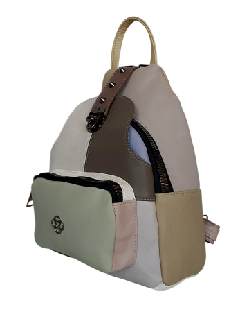 Rucsacuri Dama - Rucsac Dama Piele Naturala Multicolor Hema G04700