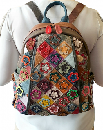 Rucsac Dama Piele Naturala Multicolor Ilaria G03507 [7]