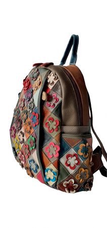 Rucsac Dama Piele Naturala Multicolor Ilaria G03507 [2]