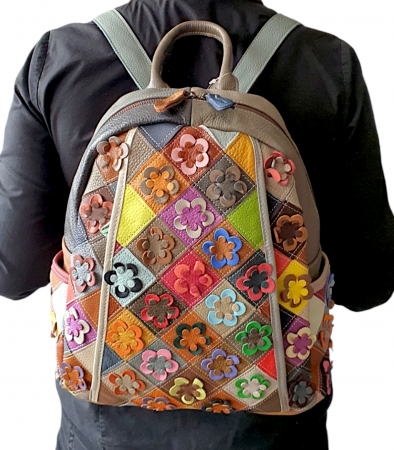 Rucsac Dama Piele Naturala Multicolor Ilaria G03818 [6]