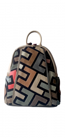 Rucsacuri Dama - Rucsac Dama Piele Naturala Multicolor Ilaria G03998