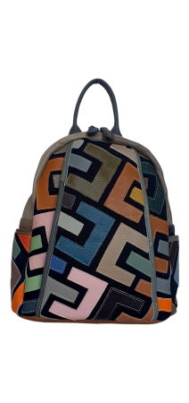Rucsacuri Dama - Rucsac Dama Piele Naturala Multicolor Ilaria G04557
