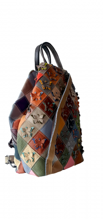 Rucsac Dama Piele Naturala Multicolor Jetla G03461 [1]