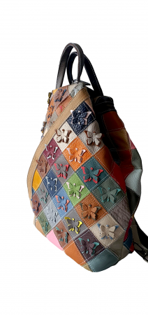 Rucsac Dama Piele Naturala Multicolor Jetla G03461 [2]