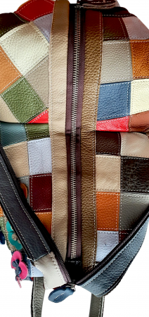 Rucsac Dama Piele Naturala Multicolor Jetla G03703 [4]