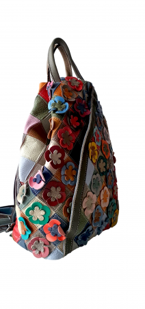 Rucsac Dama Piele Naturala Multicolor Jetla G03703 [1]