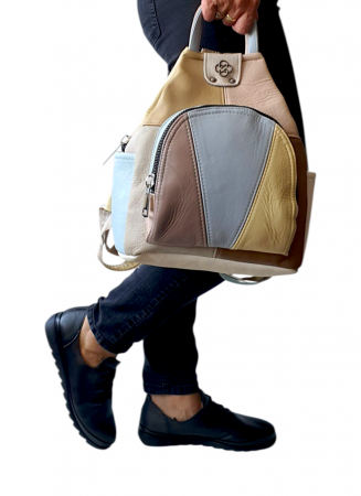 Rucsac Dama Piele Naturala Multicolor Jetmira G04354 [5]
