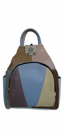 Rucsacuri Dama - Rucsac Dama Piele Naturala Multicolor Jetmira G04354