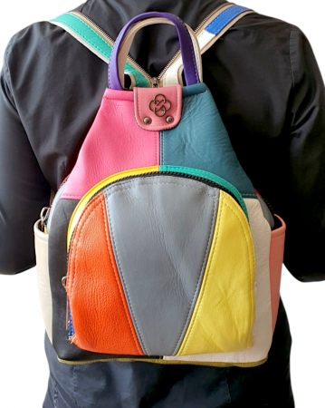 Rucsac Dama Piele Naturala Multicolor Jetmira G04398 [6]