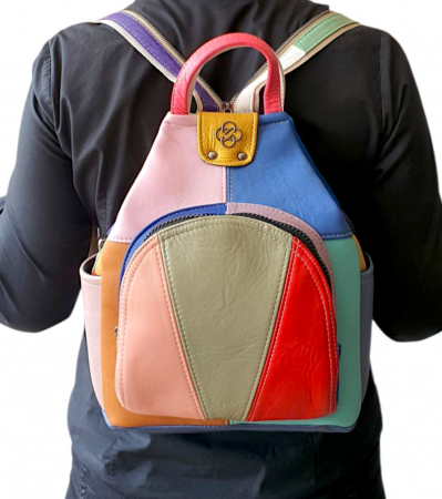Rucsac Dama Piele Naturala Multicolor Jetmira G04400 [6]