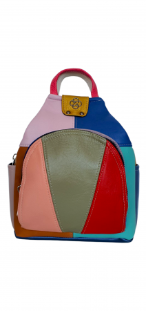 Rucsacuri Dama - Rucsac Dama Piele Naturala Multicolor Jetmira G04400