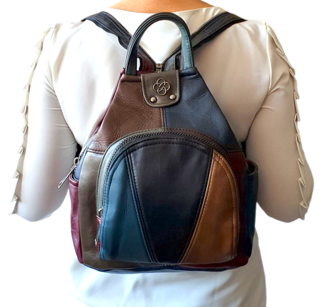 Rucsac Dama Piele Naturala Multicolor Jetmira G04438 [6]