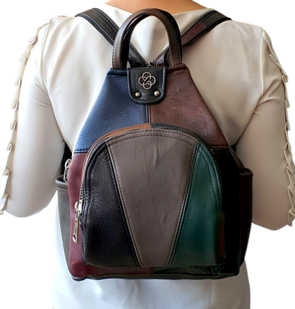 Rucsac Dama Piele Naturala Multicolor Jetmira G04486 [6]