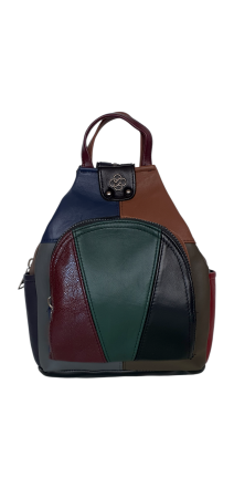 Rucsacuri Dama - Rucsac Dama Piele Naturala Multicolor Jetmira G04597