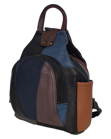 Rucsacuri Dama - Rucsac Dama Piele Naturala Multicolor Jetmira G04598