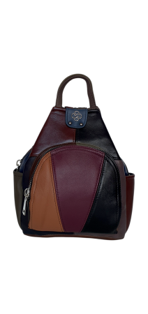 Rucsacuri Dama - Rucsac Dama Piele Naturala Multicolor Jetmira G04599