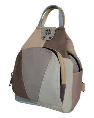 Rucsacuri Dama - Rucsac Dama Piele Naturala Multicolor Jetmira G04701