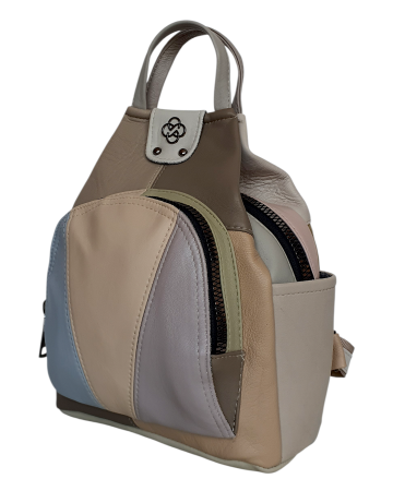 Rucsacuri Dama - Rucsac Dama Piele Naturala Multicolor Jetmira G04702