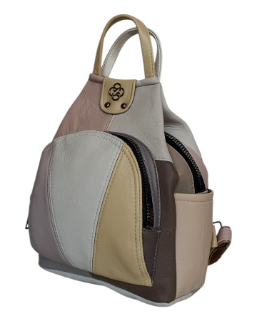 Rucsacuri Dama - Rucsac Dama Piele Naturala Multicolor Jetmira G04704