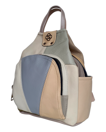 Rucsacuri Dama - Rucsac Dama Piele Naturala Multicolor Jetmira G04776