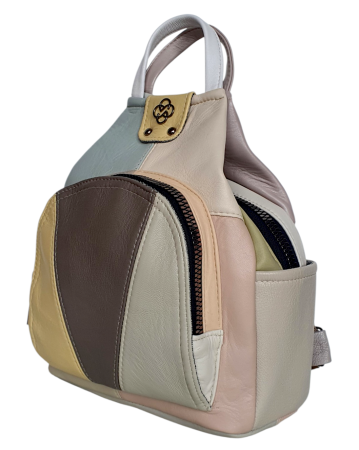 Rucsacuri Dama - Rucsac Dama Piele Naturala Multicolor Jetmira G04779