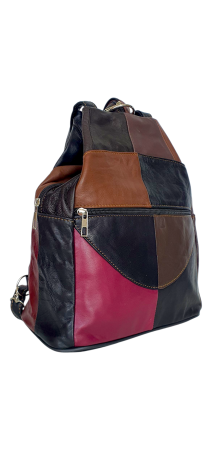 Rucsacuri Dama - Rucsac Dama Piele Naturala Multicolor Lili G04435