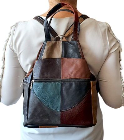 Rucsac Dama Piele Naturala Multicolor Lili G04538 [5]
