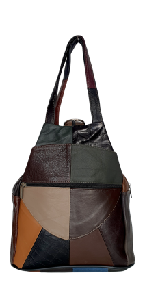 Rucsacuri Dama - Rucsac Dama Piele Naturala Multicolor Lili G04628