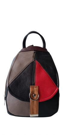 Rucsacuri Dama - Rucsac Dama Piele Naturala Multicolor Margareta G04112