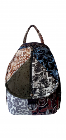 Rucsacuri Dama - Rucsac Dama Piele Naturala Multicolor Margareta G04181