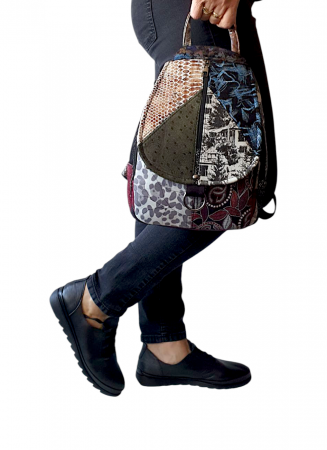 Rucsac Dama Piele Naturala Multicolor Margareta G04181 [5]