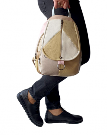 Rucsac Dama Piele Naturala Multicolor Margareta G04230 [6]