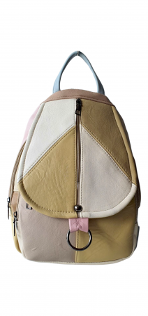 Rucsacuri Dama - Rucsac Dama Piele Naturala Multicolor Margareta G04230