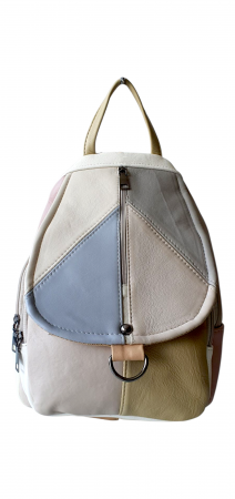 Rucsacuri Dama - Rucsac Dama Piele Naturala Multicolor Margareta G04297