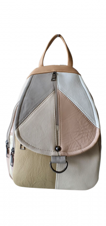Rucsacuri Dama - Rucsac Dama Piele Naturala Multicolor Margareta G04298