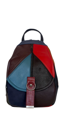 Rucsacuri Dama - Rucsac Dama Piele Naturala Multicolor Margareta G04487