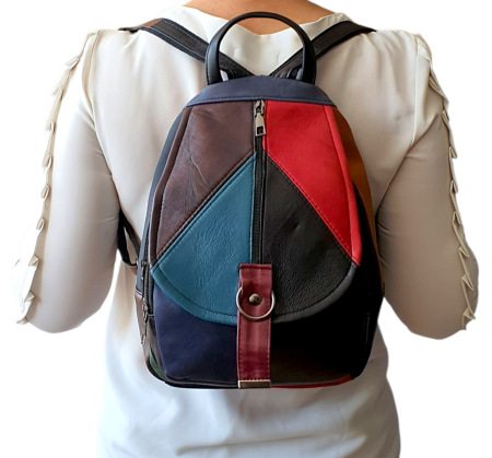 Rucsac Dama Piele Naturala Multicolor Margareta G04487 [7]