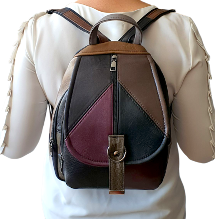 Rucsac Dama Piele Naturala Multicolor Margareta G04488 [7]