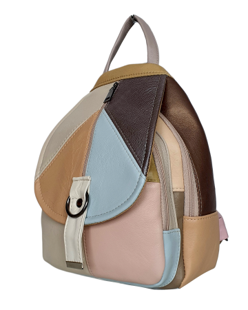 Rucsacuri Dama - Rucsac Dama Piele Naturala Multicolor Margareta G04715