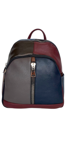 Rucsacuri Dama - Rucsac Dama Piele Naturala Multicolor Natalia G04449