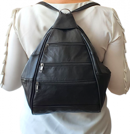 Rucsac Dama Piele Naturala Negru Seana G04350 [5]