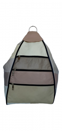 Rucsacuri Dama - Rucsac Dama Piele Naturala Multicolor Seana G04385