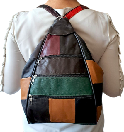 Rucsac Dama Piele Naturala Multicolor Seana G04428 [4]