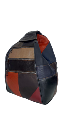 Rucsacuri Dama - Rucsac Dama Piele Naturala Multicolor Seana G04429